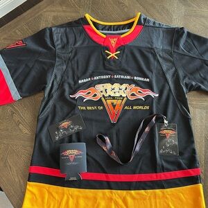 Sammy Hagar Best of All Worlds VIP set with hockey jersey size XL
